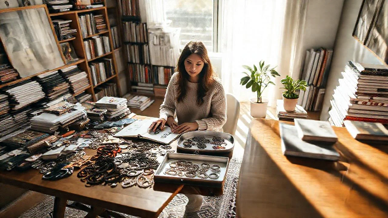 La luz ilumina un caos creativo