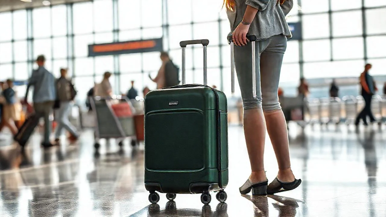 Un aeropuerto moderno ilumina un viaje