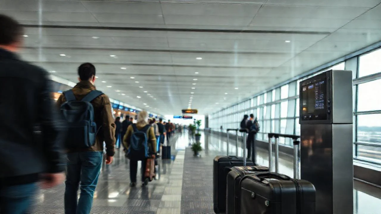 Aeropuerto: movimiento y espera constante
