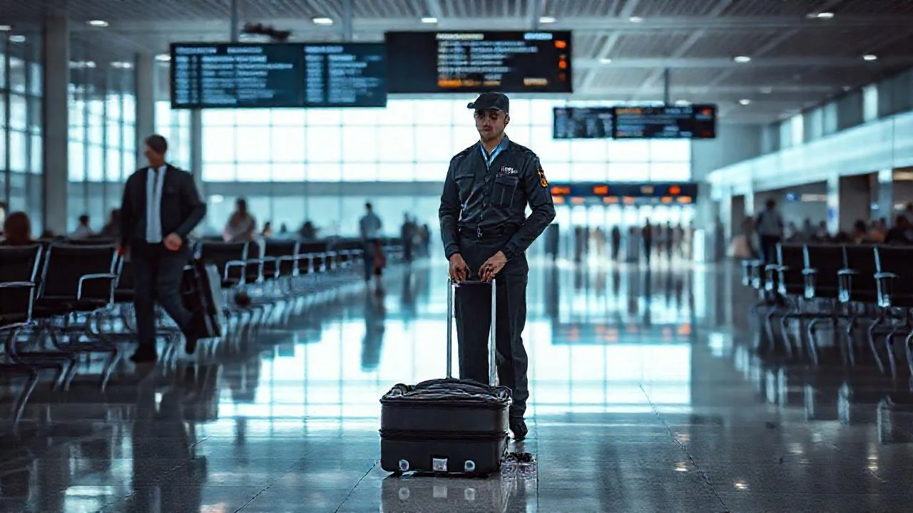 Aeropuerto: actividad organizada y luz tenue
