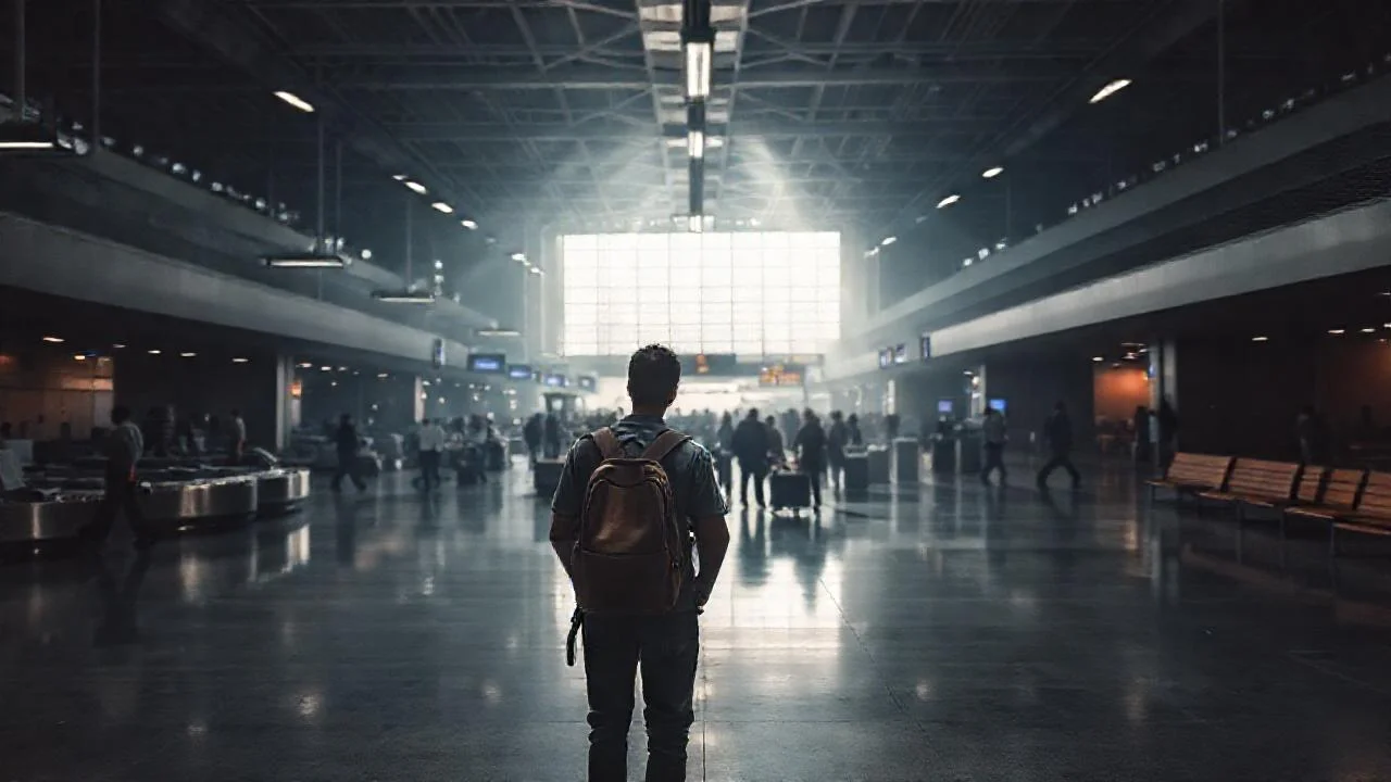 Aeropuerto: movimiento, espera y viaje