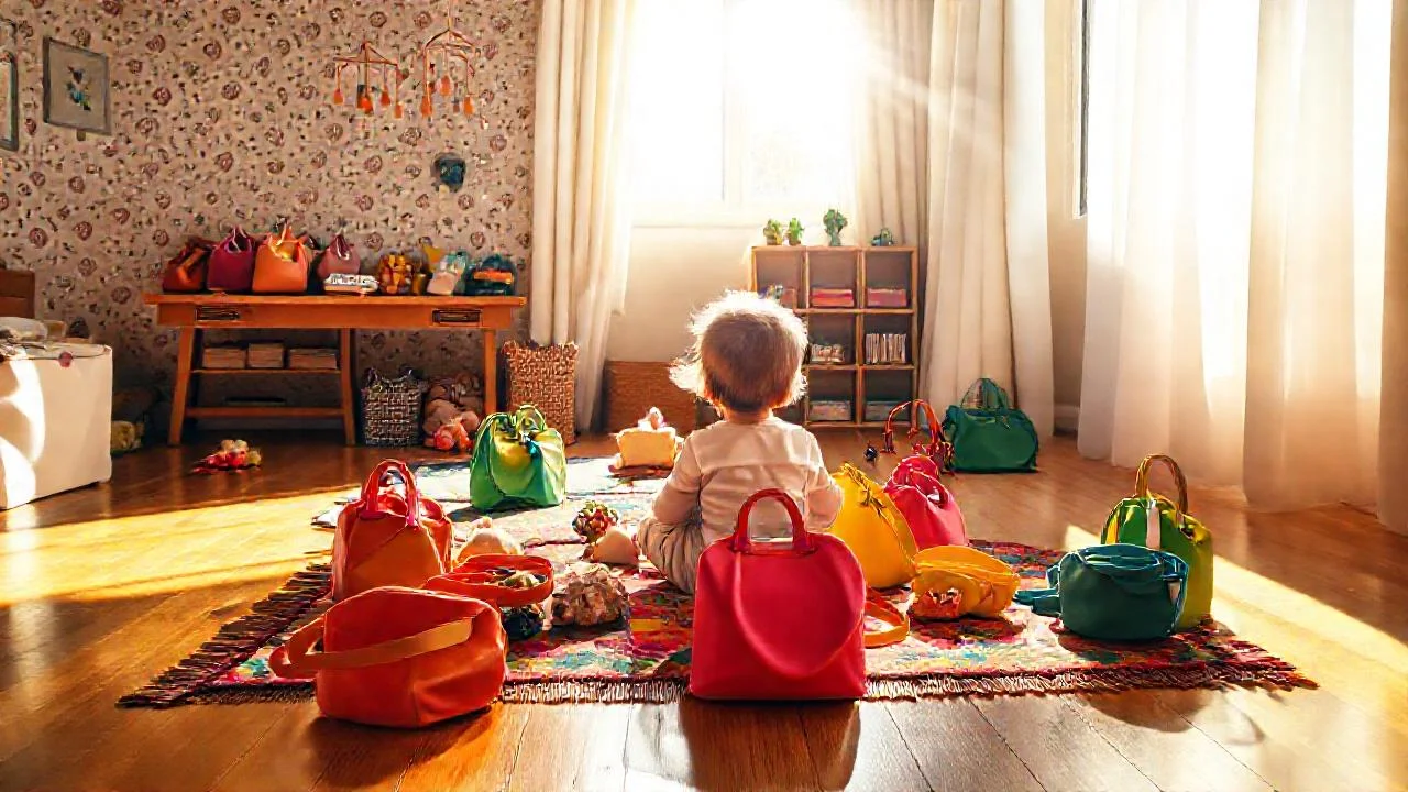 Un niño disfruta un espacio luminoso y colorido