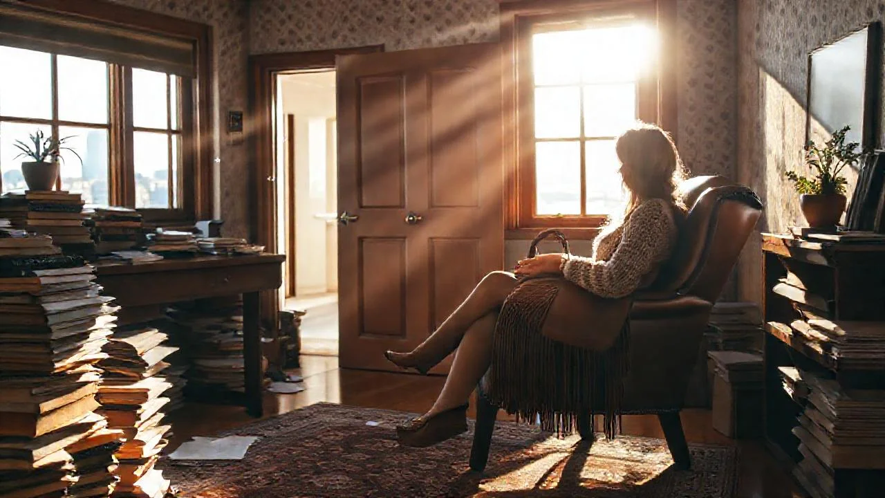 Luz cálida ilumina un estudio tranquilo