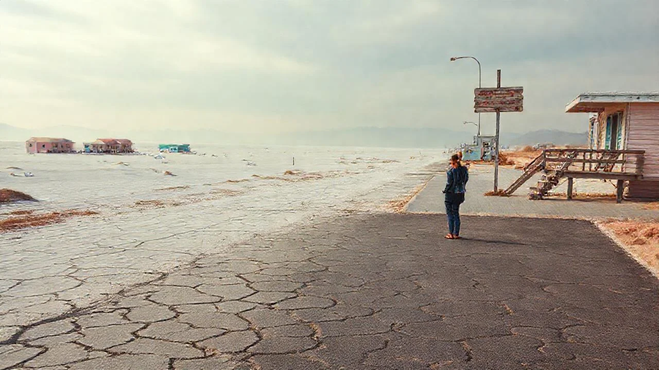 Un paisaje desértico, melancólico y distante