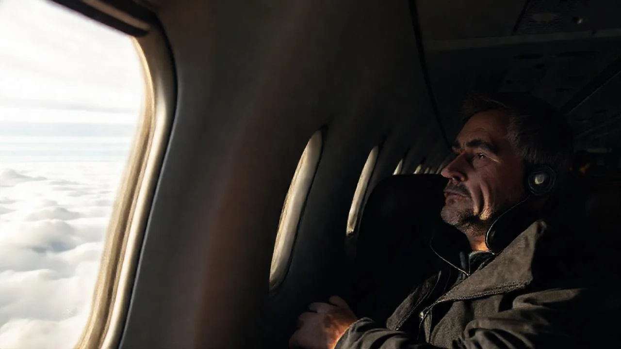 Vuelo tranquilo, luz y movimiento