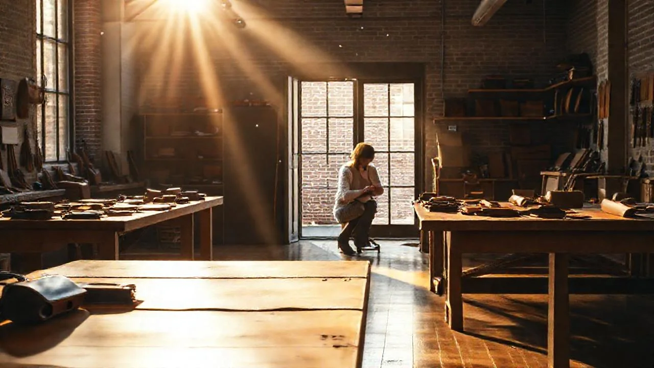 Un taller iluminado crea arte artesanal