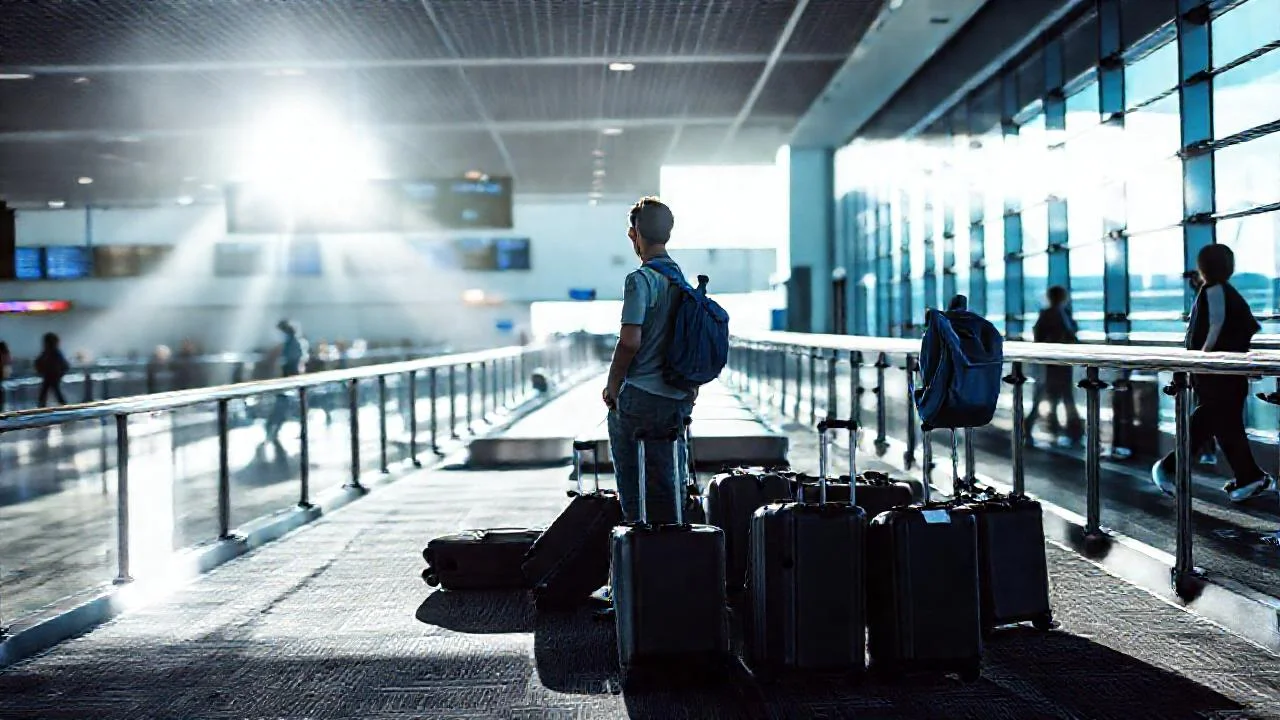 El aeropuerto refleja movimiento y partida