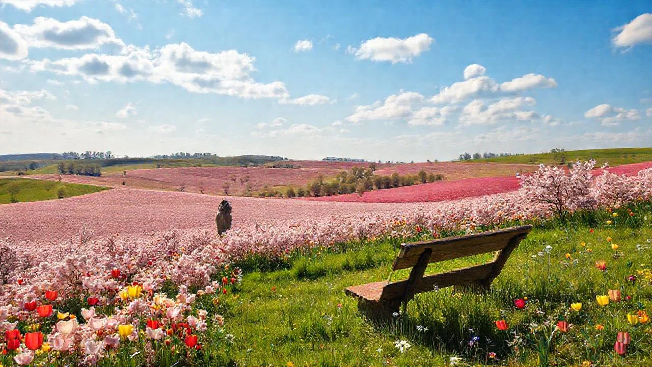 Flor de España: campos de flores, cerezos en flor y tulipanes en primavera