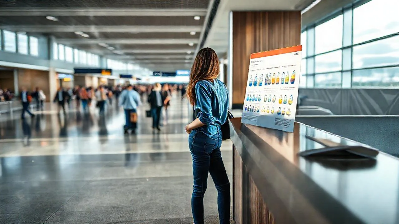 Luz natural ilumina un aeropuerto tranquilo