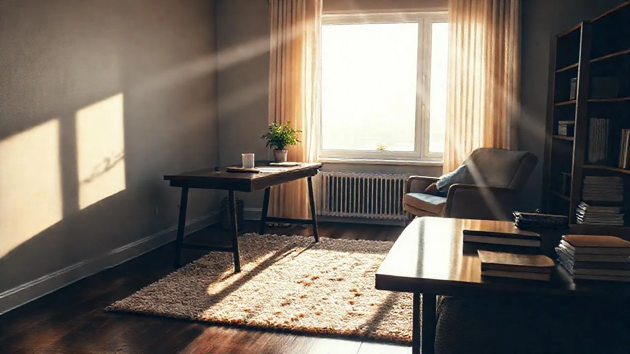 Luz cálida ilumina un espacio sereno