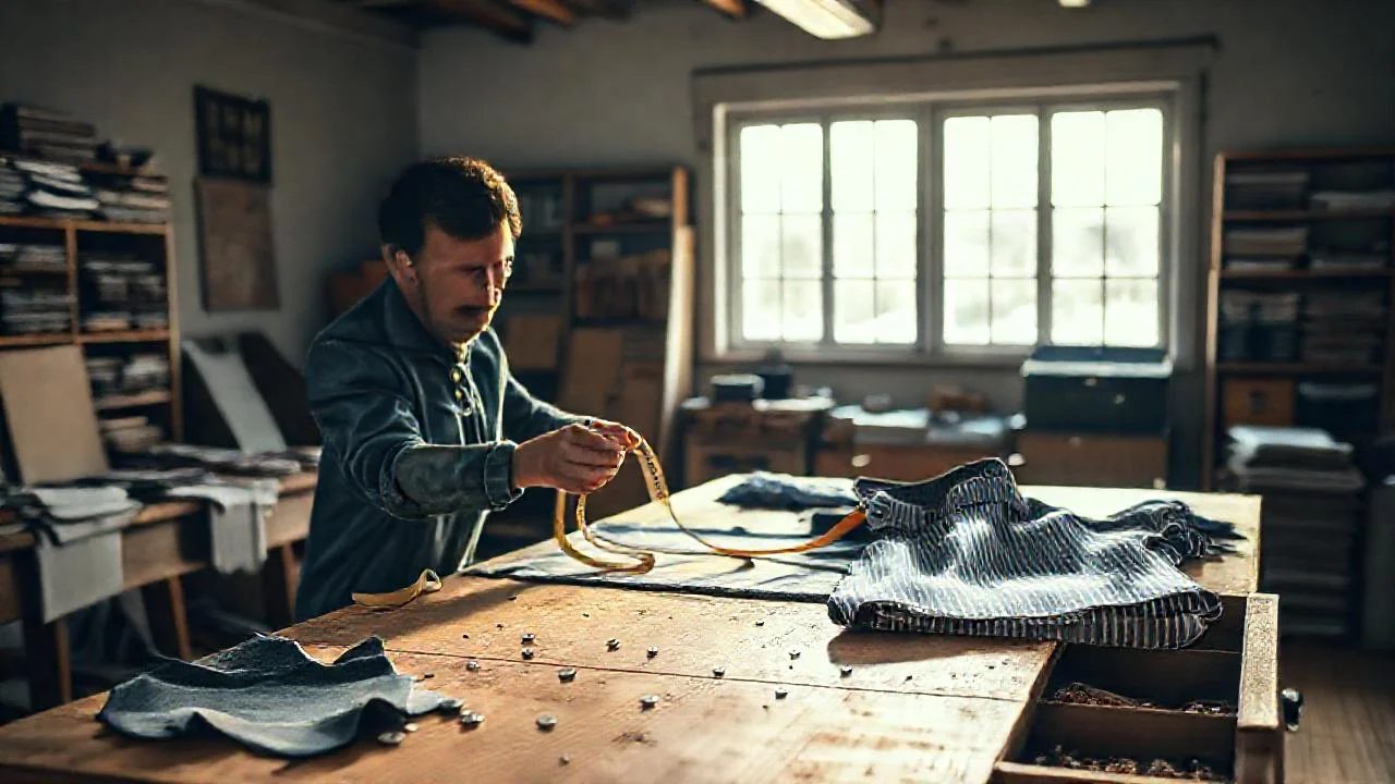Un artesano crea calmado en su taller