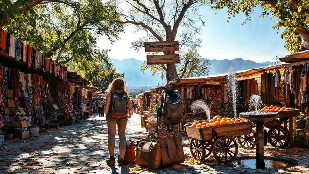Mercado rústico, luz y tradición