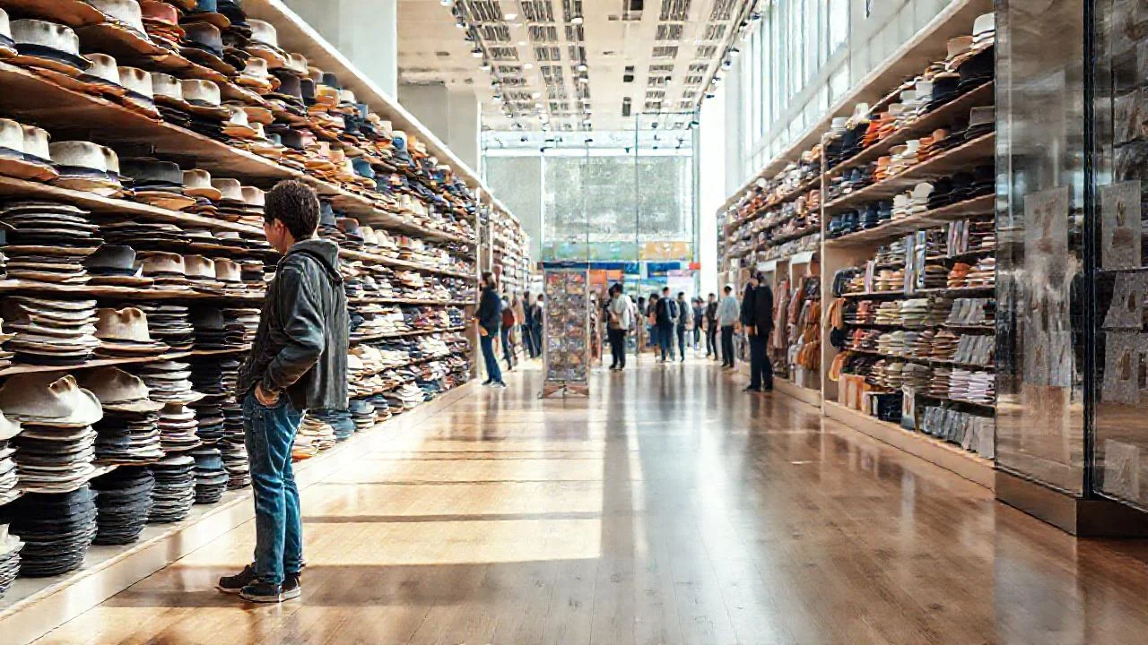 Una tienda departamental moderna y tranquila