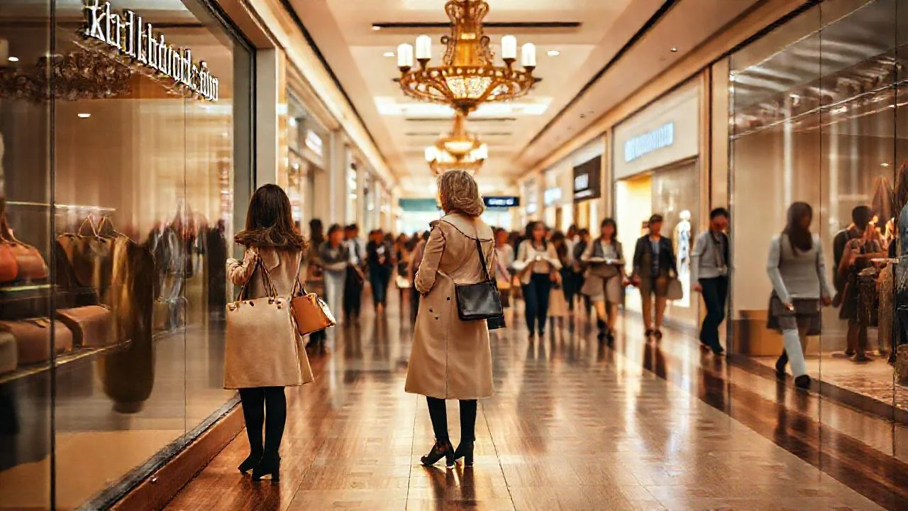 Un centro comercial refleja calma y movimiento