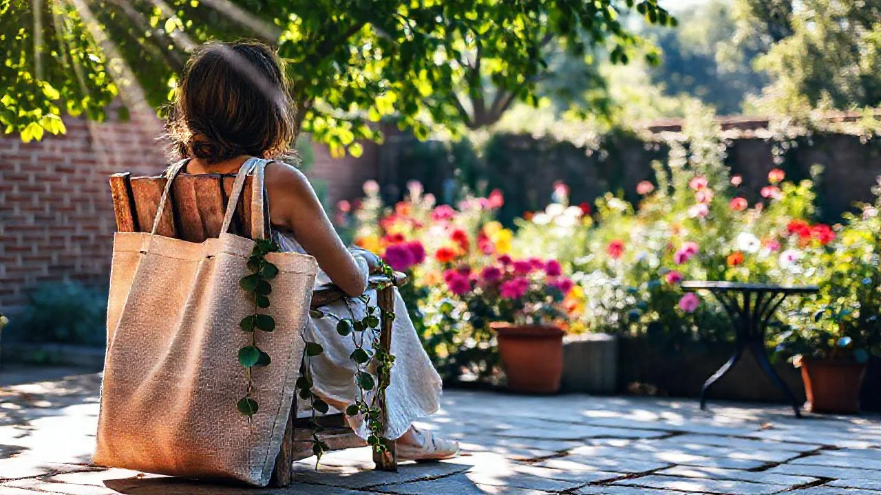 Tranquilidad en un jardín soleado