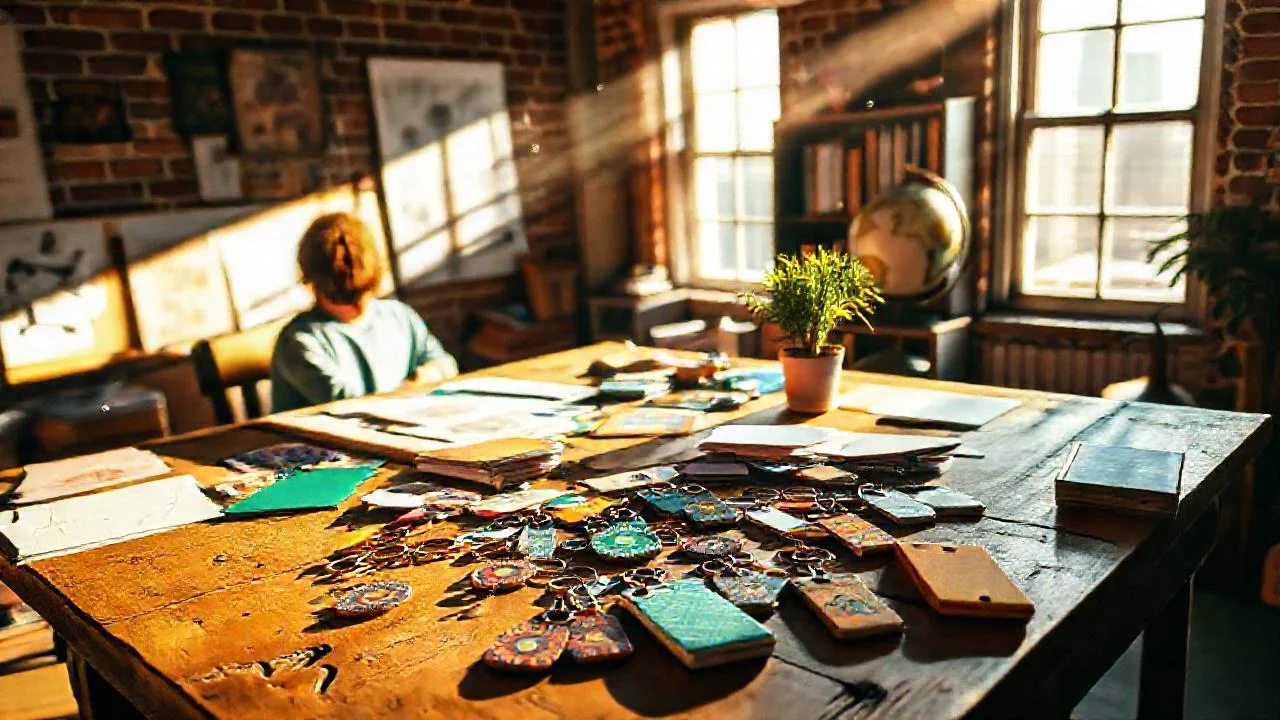 Un escritorio creativo y soleado emerge
