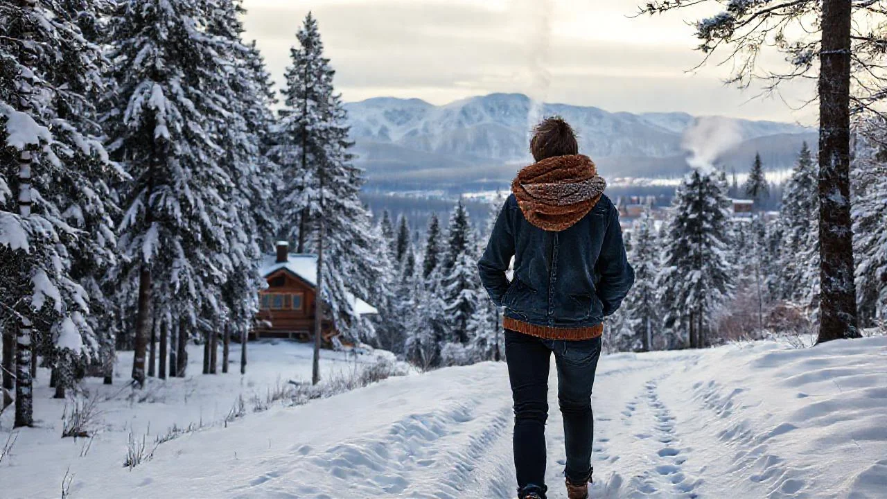 Un invierno tranquilo, silencioso y cubierto de nieve