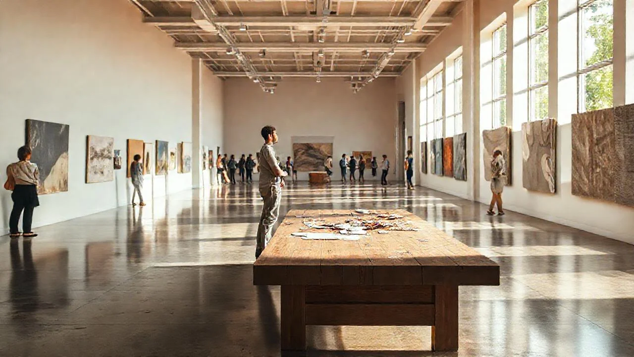 Galería tranquila, arte y reflexión