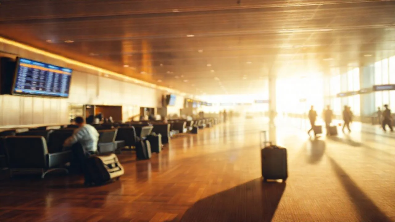 Aeropuerto: espera tranquila y movimiento
