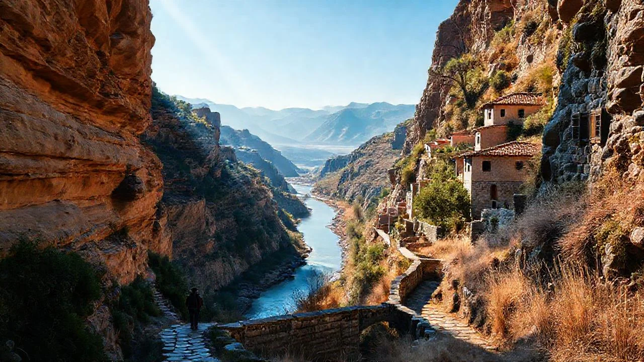 Paisaje sereno y antiguo se revela