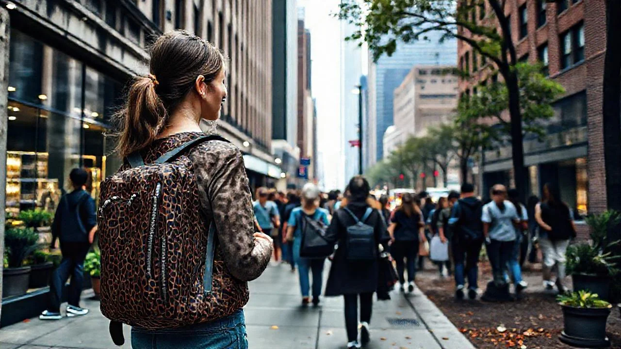 Ciudad urbana, gente y sombras
