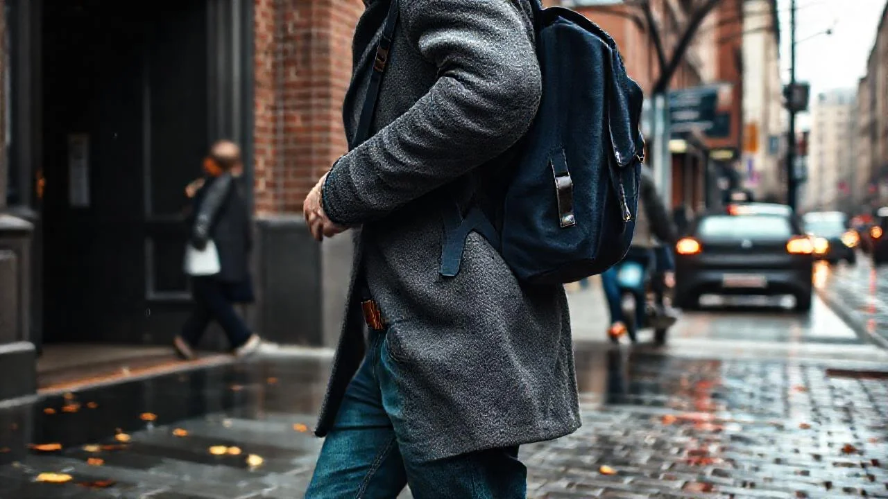 Ciudad vibrante, día gris y casualidad