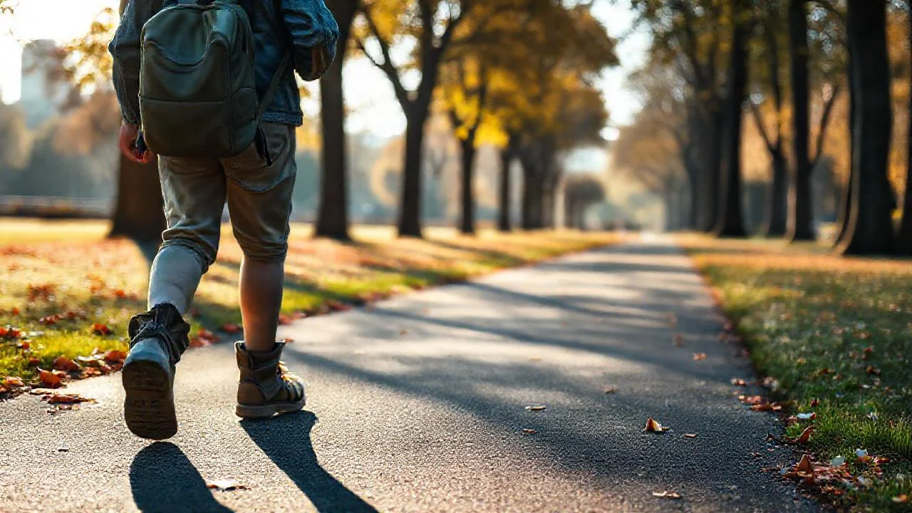 Un paseo tranquilo en otoño