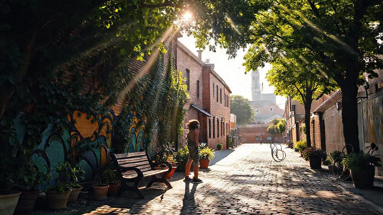 Sol cálido, historia y quietud urbana