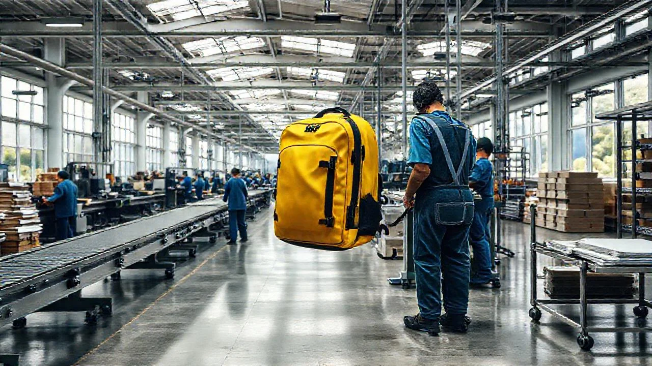 Fábrica industrial organizada y activa