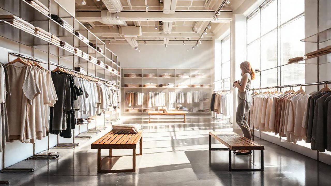 Luz natural ilumina un espacio comercial tranquilo