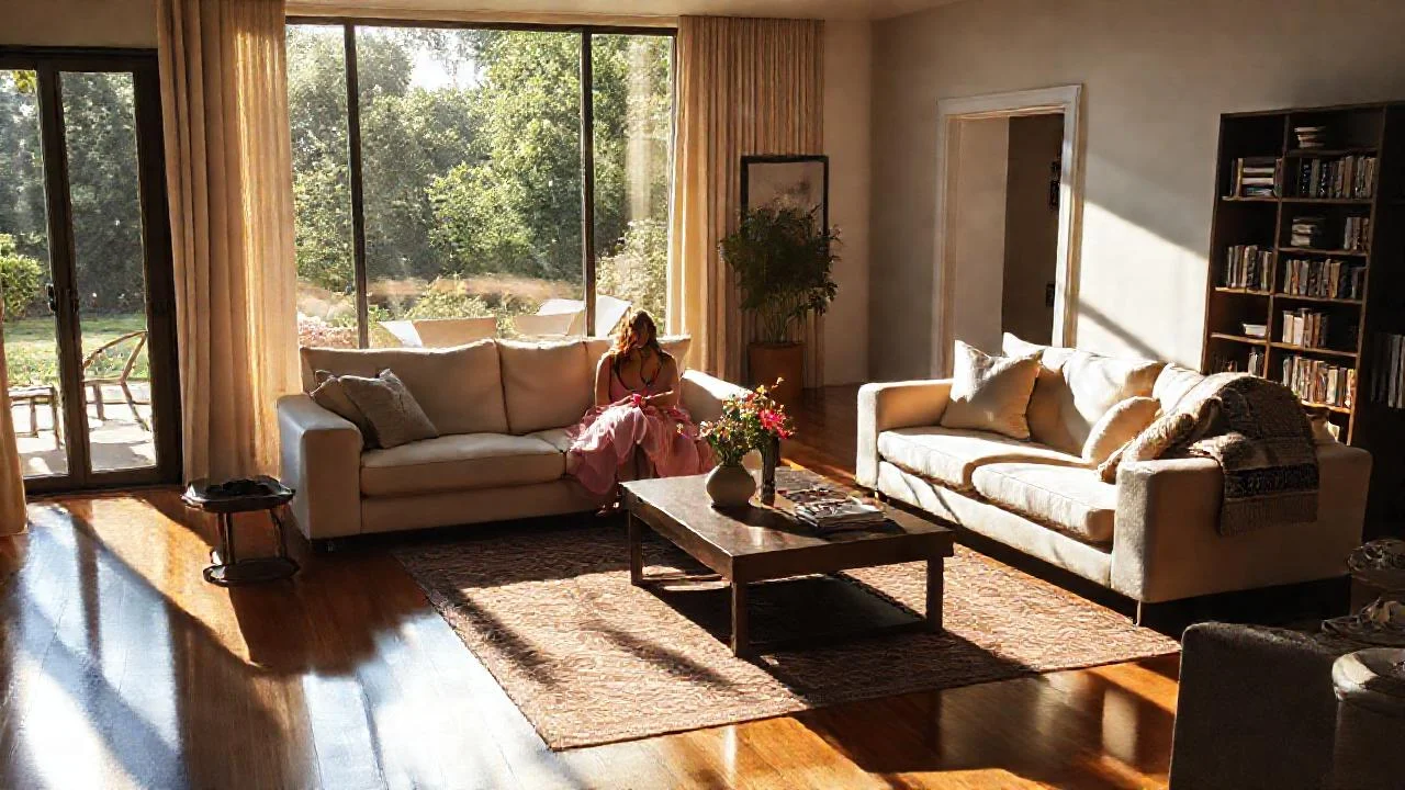 Luz cálida irradia un hogar sereno