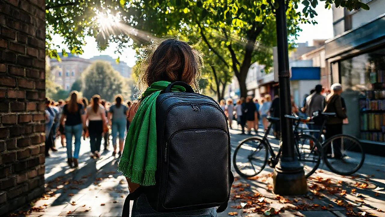 Ciudadela tranquila, luz y movimiento