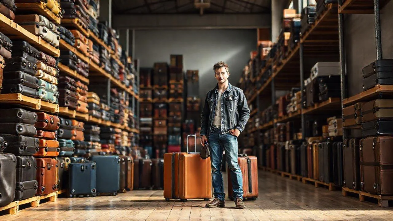 Almacén colorido, ordenado y de viaje