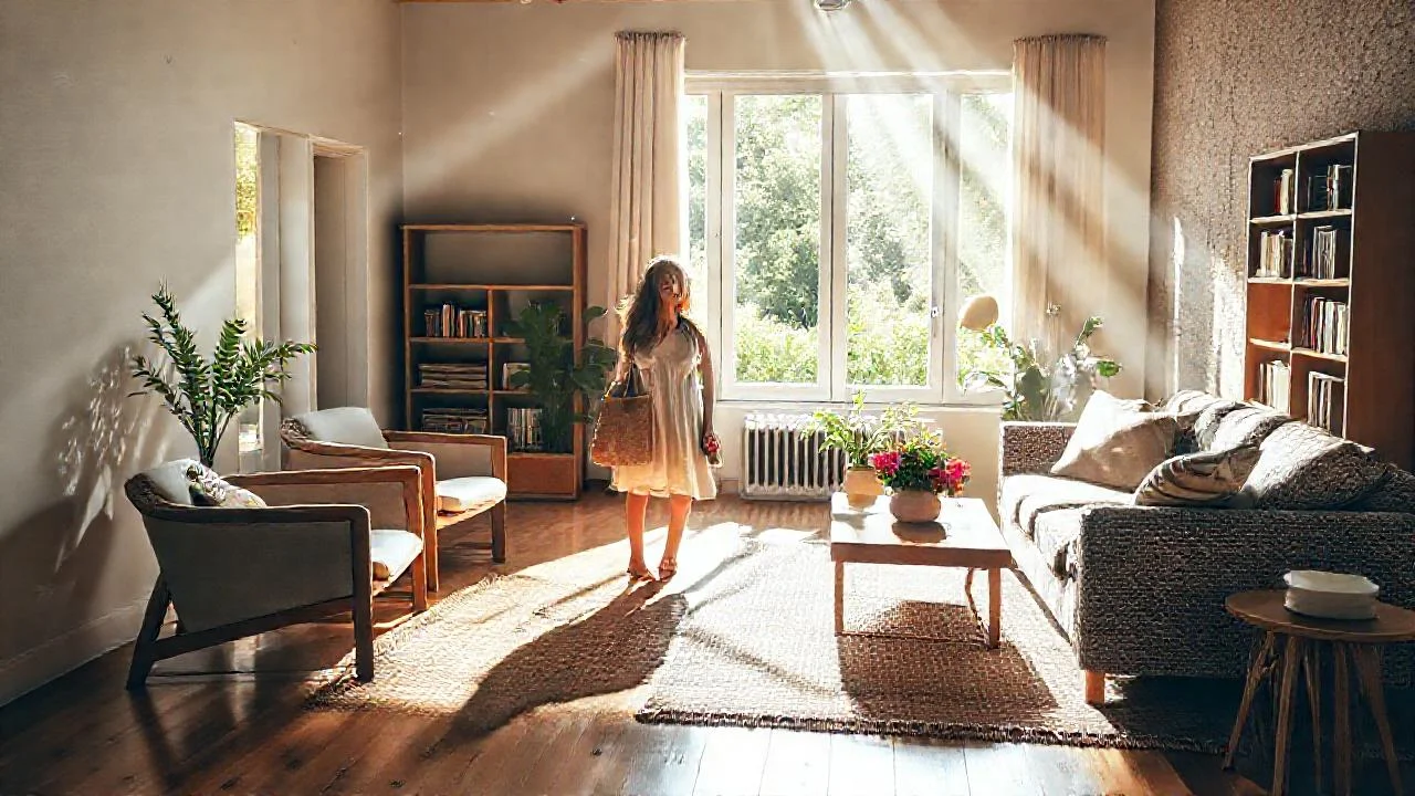 Luz y calma en un salón