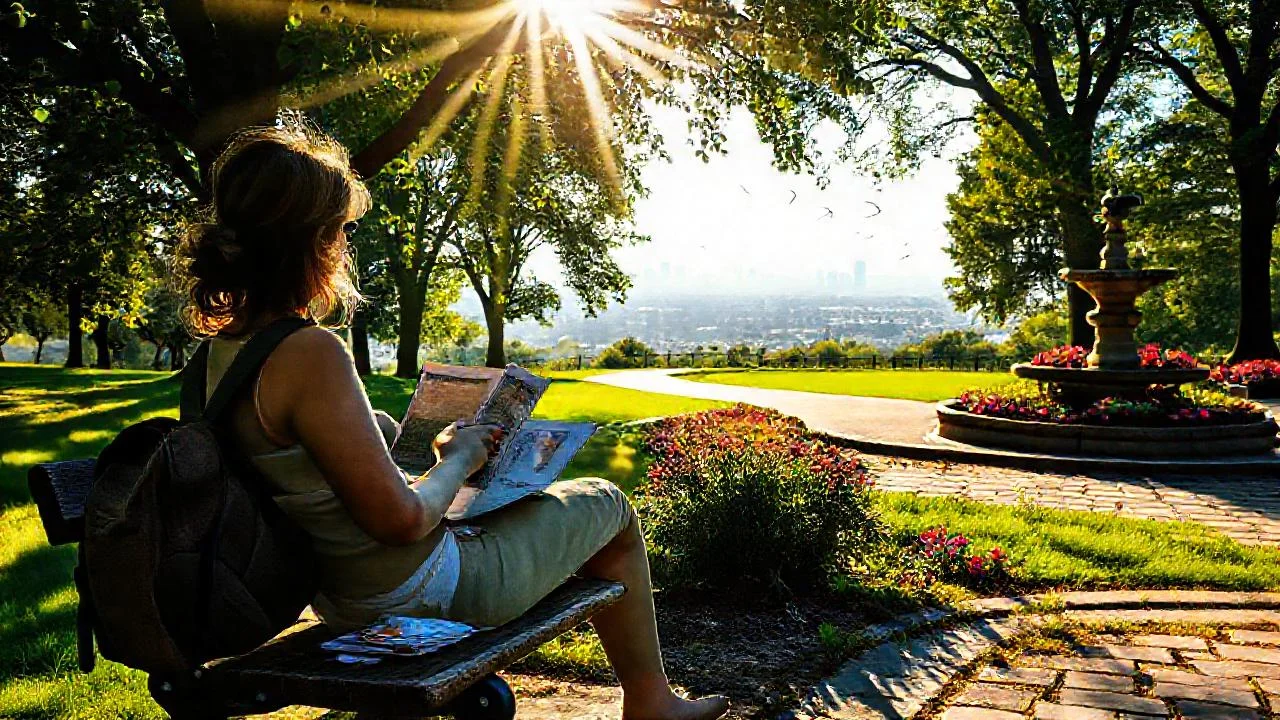 Paz y reflexión en el parque