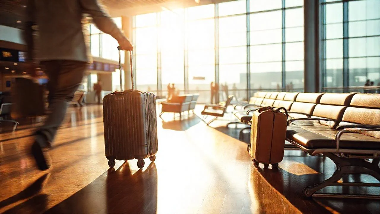 Un aeropuerto moderno refleja luz suave