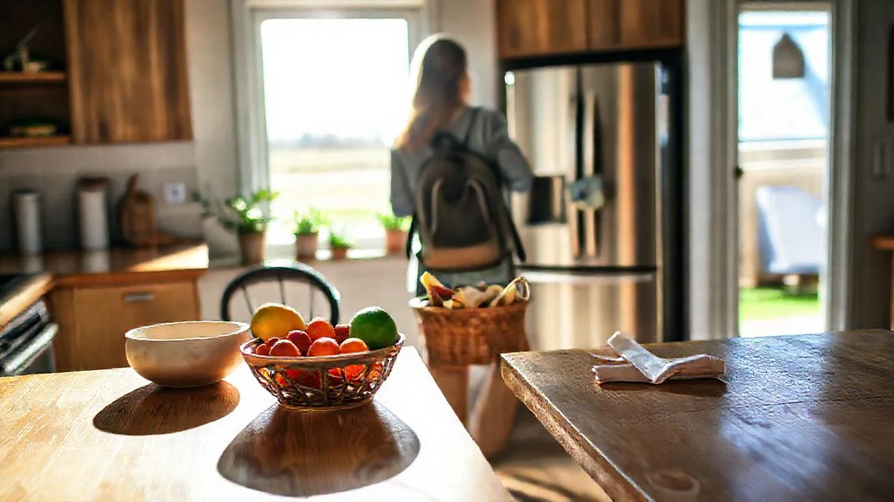 Una cocina luminosa y acogedora, visualmente rica
