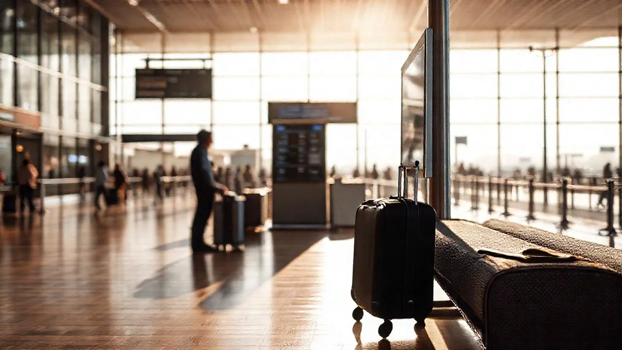 Un aeropuerto amplio y luminoso